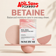 Adilsons Beauty SOME BY MI Real Snail Skin Barrier Care Mask ad: BETAINE / Balanced moisture care in one easy sheet.