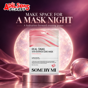 Adilsons Beauty SOME BY MI Real Snail Skin Barrier Care Mask ad: MAKE SPACE FOR A MASK NIGHT / A hydration-forward evening pause.