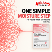 Adilsons Beauty SOME BY MI Real Snail Skin Barrier Care Mask ad: ONE SIMPLE MOISTURE STEP / For nights when the routine feels full.