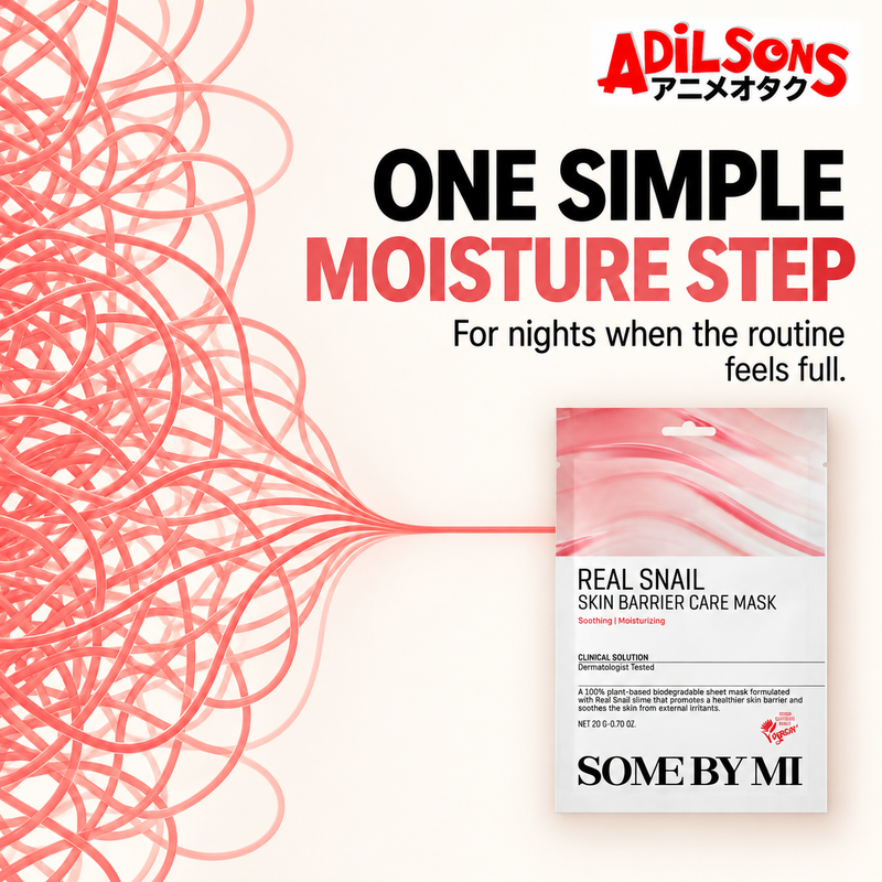 Adilsons Beauty SOME BY MI Real Snail Skin Barrier Care Mask ad: ONE SIMPLE MOISTURE STEP / For nights when the routine feels full.