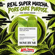 SOME BY MI Real Super Matcha Pore Care Mask 20g creative: Real Super Matcha identity.
