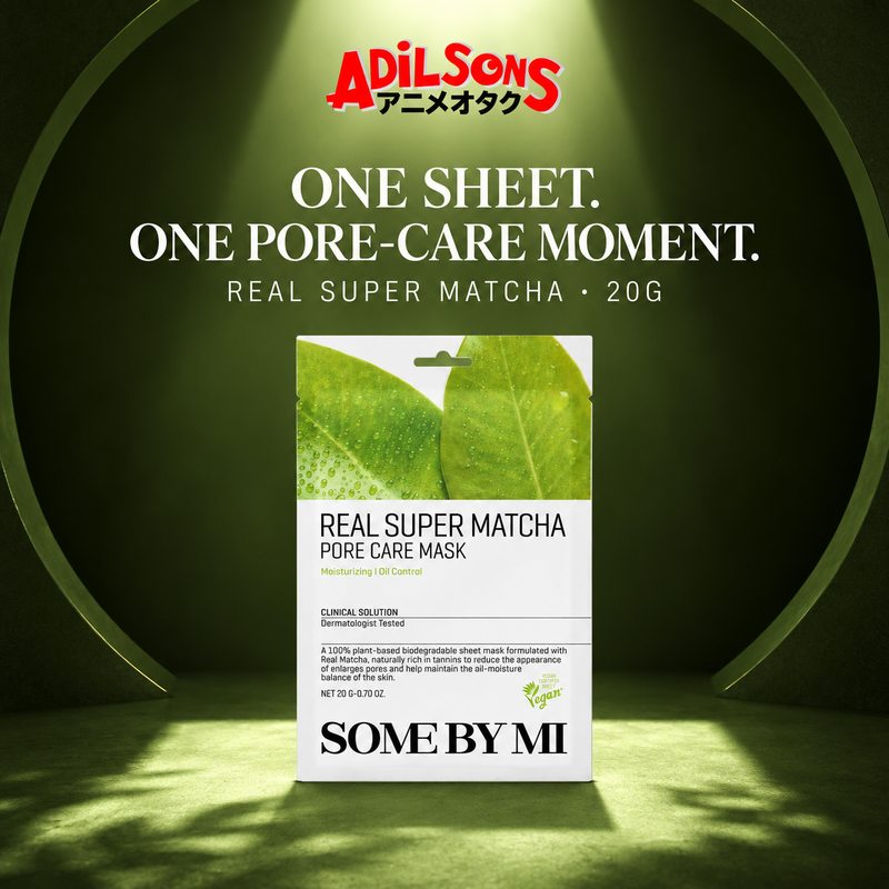 SOME BY MI Real Super Matcha Pore Care Mask 20g creative: single-sheet convenience.