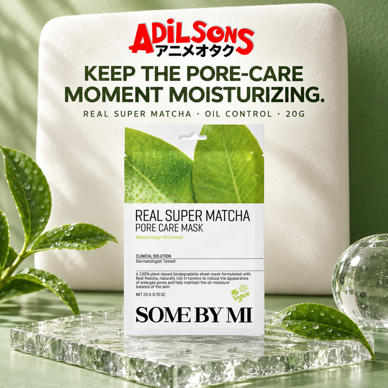 SOME BY MI Real Super Matcha Pore Care Mask 20g creative: oil-moisture pairing.