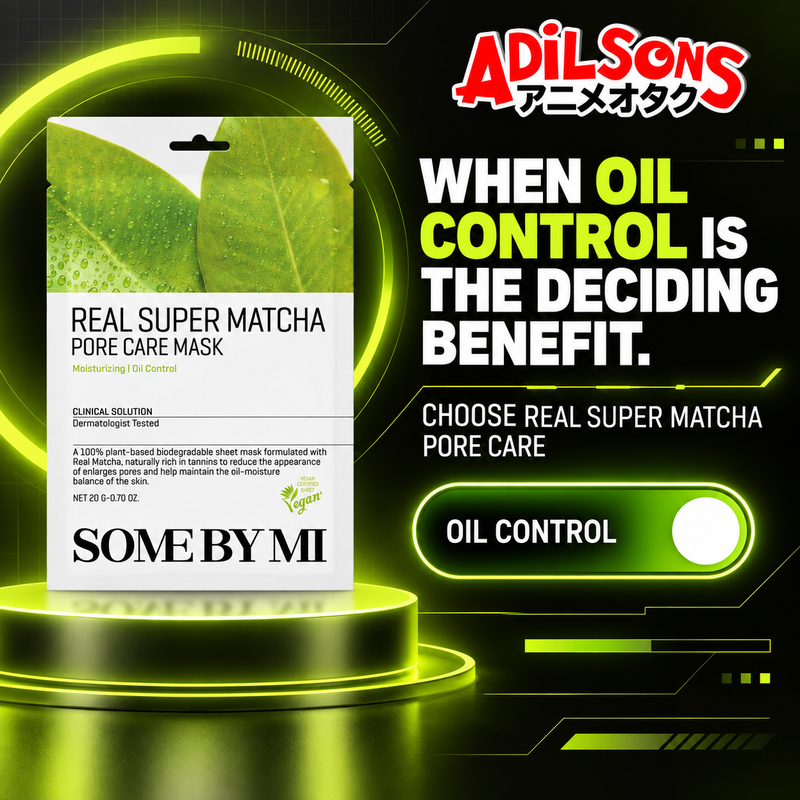 SOME BY MI Real Super Matcha Pore Care Mask 20g creative: pore-care shopper fit.