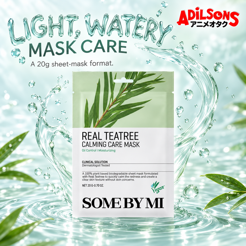 Adilsons creative for SOME BY MI Real Teatree Calming Care Mask 20G — LIGHT, WATERY MASK CARE