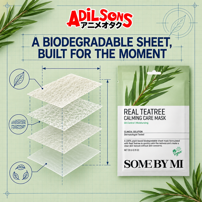 Adilsons creative for SOME BY MI Real Teatree Calming Care Mask 20G — A BIODEGRADABLE SHEET, BUILT FOR THE MOMENT