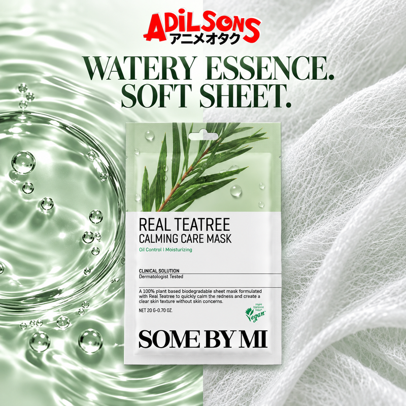 Adilsons creative for SOME BY MI Real Teatree Calming Care Mask 20G — WATERY ESSENCE. SOFT SHEET.