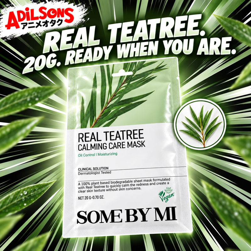 Adilsons creative for SOME BY MI Real Teatree Calming Care Mask 20G — REAL TEATREE. 20G. READY WHEN YOU ARE.