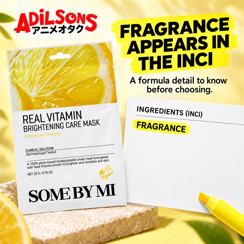A label-reader card flags fragrance as a formula detail before choosing.