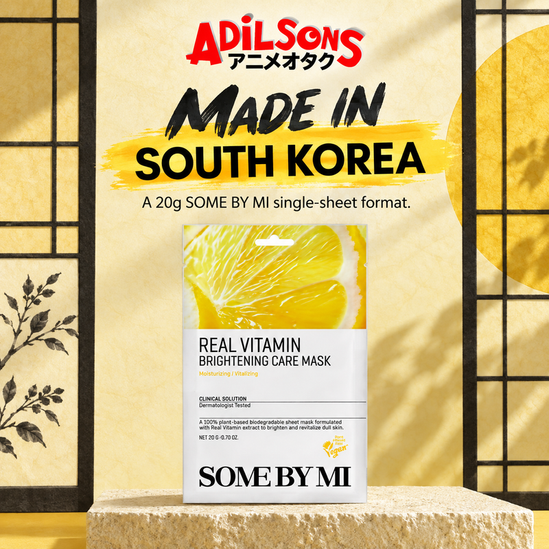 A yellow paper set presents the mask’s South Korean origin.