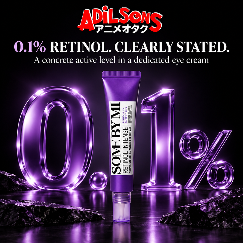 Adilsons ad for SOME BY MI Retinol Intense Advanced Triple Action Eye Cream 30ml: 0.1% RETINOL. CLEARLY STATED.