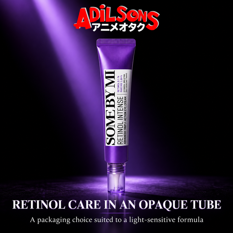Adilsons ad for SOME BY MI Retinol Intense Advanced Triple Action Eye Cream 30ml: RETINOL CARE IN AN OPAQUE TUBE