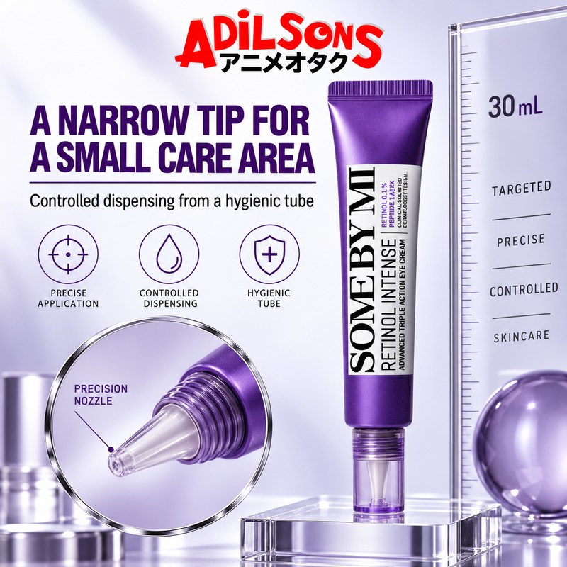 Adilsons ad for SOME BY MI Retinol Intense Advanced Triple Action Eye Cream 30ml: A NARROW TIP FOR A SMALL CARE AREA