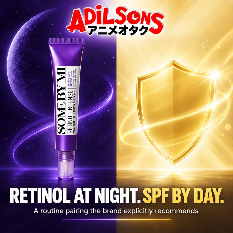 Adilsons ad for SOME BY MI Retinol Intense Advanced Triple Action Eye Cream 30ml: RETINOL AT NIGHT. SPF BY DAY.