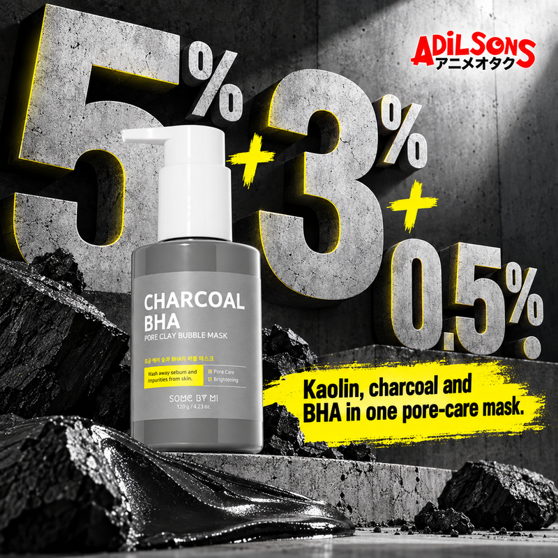 SOME BY MI Charcoal BHA Pore Clay Bubble Mask creative 1: 5% + 3% + 0.5%.