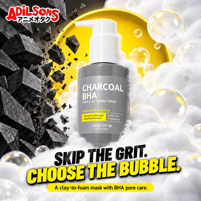 SOME BY MI Charcoal BHA Pore Clay Bubble Mask creative 14: SKIP THE GRIT. CHOOSE THE BUBBLE.