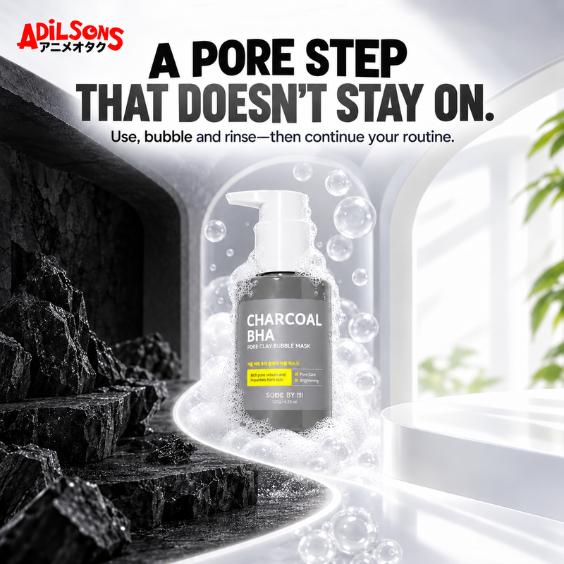 SOME BY MI Charcoal BHA Pore Clay Bubble Mask creative 18: A PORE STEP THAT DOESN'T STAY ON.