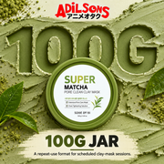 Adilsons Beauty SOME BY MI Super Matcha Pore Clean Clay Mask ad: 100G JAR / A repeat-use format for scheduled clay-mask sessions.