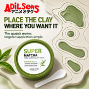 Adilsons Beauty SOME BY MI Super Matcha Pore Clean Clay Mask ad: PLACE THE CLAY WHERE YOU WANT IT / The spatula makes targeted application simple.