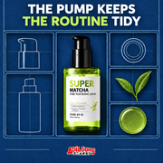 Adilsons creative for SOME BY MI Super Matcha Pore Tightening Serum 50ml — THE PUMP KEEPS THE ROUTINE TIDY