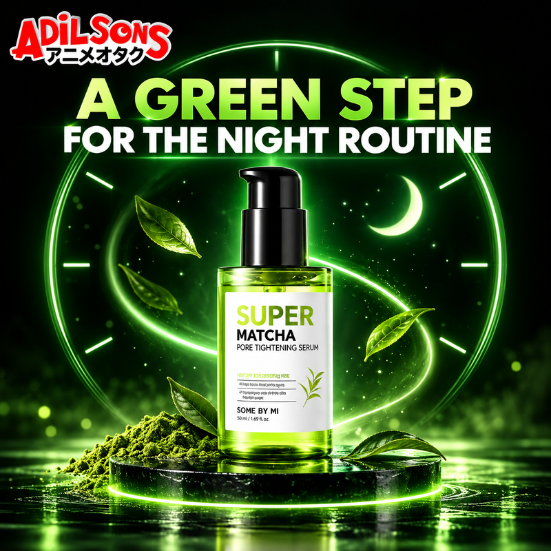 Adilsons creative for SOME BY MI Super Matcha Pore Tightening Serum 50ml — A GREEN STEP FOR THE NIGHT ROUTINE