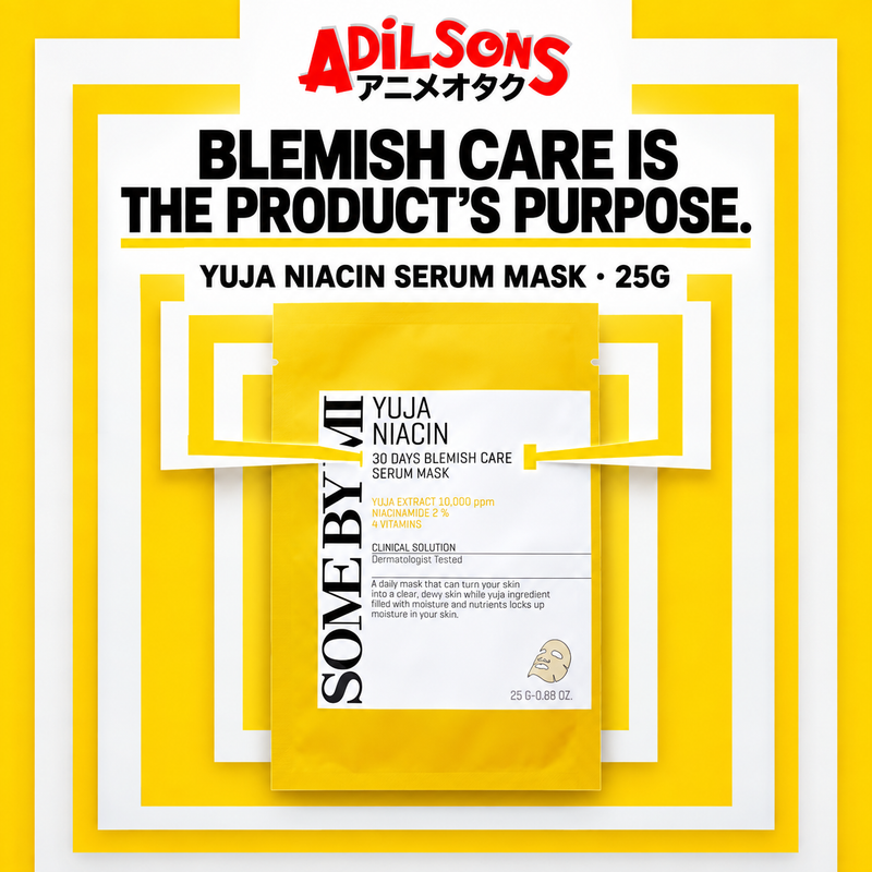 SOME BY MI Yuja Niacin 30 Days Blemish Care Serum Mask 25g creative: blemish-care positioning.