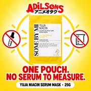 SOME BY MI Yuja Niacin 30 Days Blemish Care Serum Mask 25g creative: pre-portioned serum format.