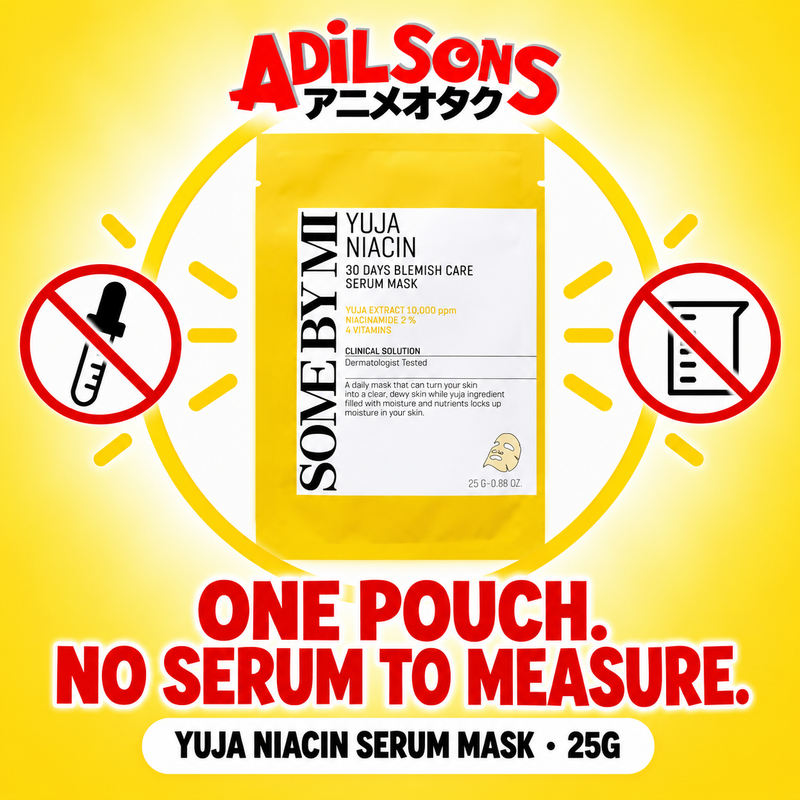 SOME BY MI Yuja Niacin 30 Days Blemish Care Serum Mask 25g creative: pre-portioned serum format.