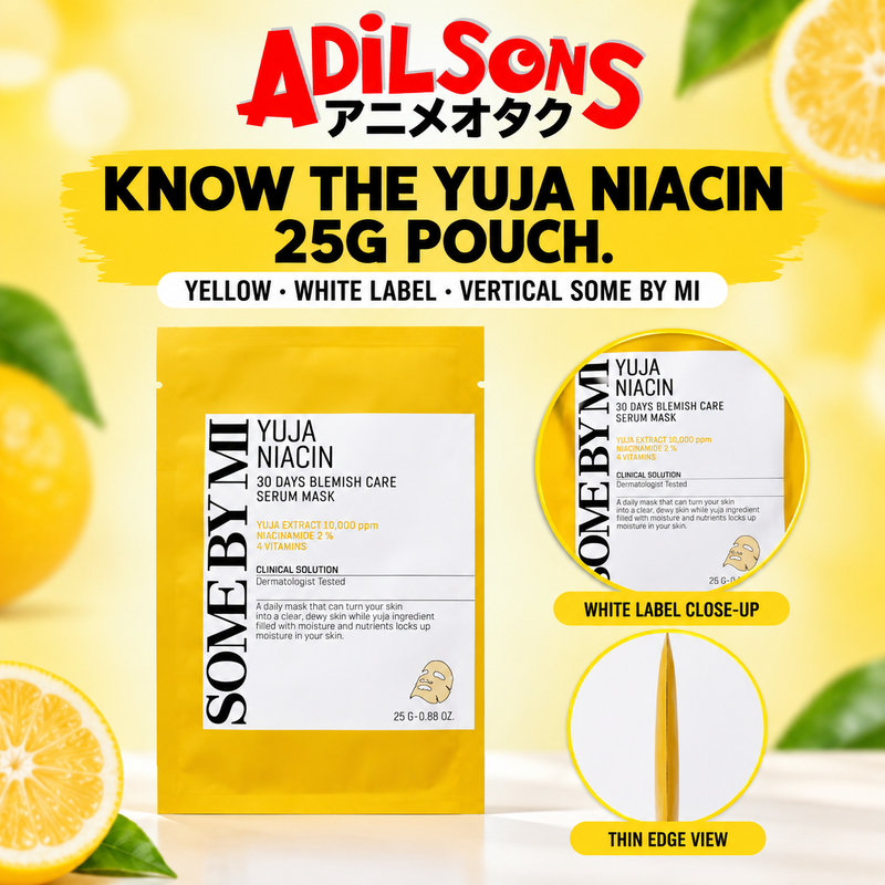 SOME BY MI Yuja Niacin 30 Days Blemish Care Serum Mask 25g creative: exact pack recognition.