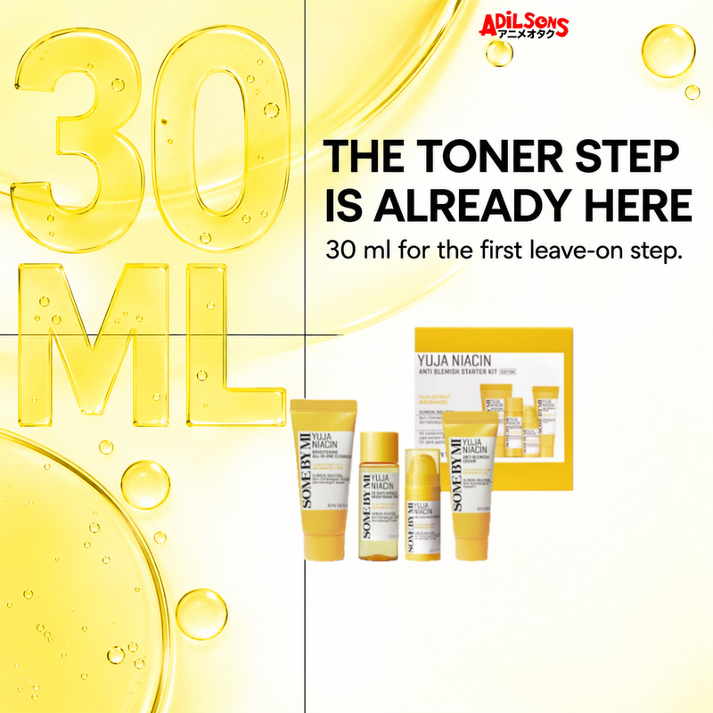 SOME BY MI Yuja Niacin four-piece starter kit — included toner step sales creative for Adilsons Mauritius