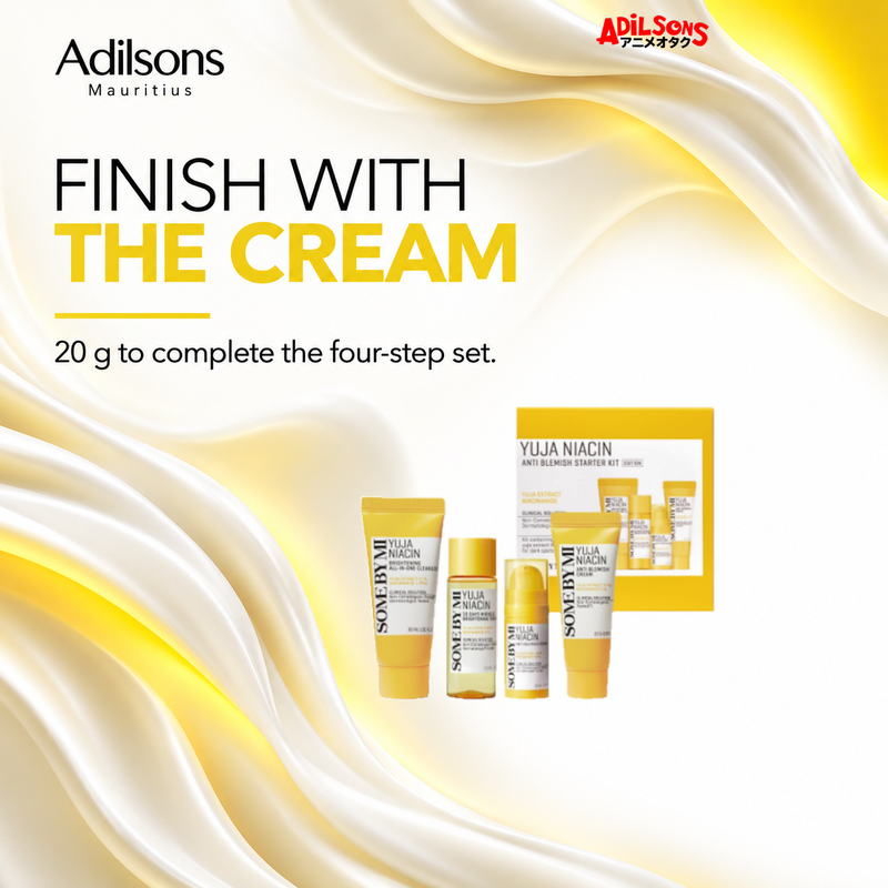 SOME BY MI Yuja Niacin four-piece starter kit — cream finish sales creative for Adilsons Mauritius