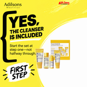 SOME BY MI Yuja Niacin four-piece starter kit — cleanser differentiator sales creative for Adilsons Mauritius
