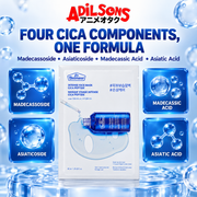 Adilsons ad for The Face Shop Dr.Belmeur Intense Face Mask Cica Peptide: FOUR CICA COMPONENTS, ONE FORMULA