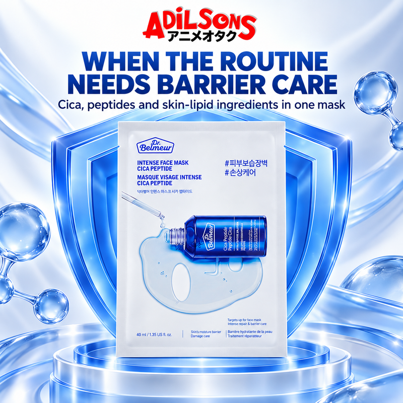 Adilsons ad for The Face Shop Dr.Belmeur Intense Face Mask Cica Peptide: WHEN THE ROUTINE NEEDS BARRIER CARE