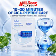 Adilsons ad for The Face Shop Dr.Belmeur Intense Face Mask Cica Peptide: 10–20 MINUTES OF CICA-PEPTIDE CARE