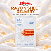 Adilsons Beauty Dr.Belmeur Vita Serine mask ad: RAYON SHEET DELIVERY / A soft sheet carries the Vita Serine essence.