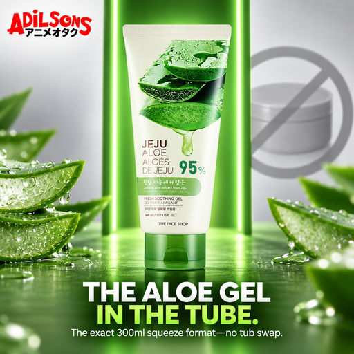 THE FACE SHOP Jeju Aloe Fresh Soothing Gel tube creative 1: THE ALOE GEL IN THE TUBE.