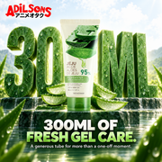 THE FACE SHOP Jeju Aloe Fresh Soothing Gel tube creative 3: 300ML OF FRESH GEL CARE.