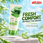 THE FACE SHOP Jeju Aloe Fresh Soothing Gel tube creative 6: FRESH COMFORT, WITHOUT THE GREASE.