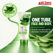THE FACE SHOP Jeju Aloe Fresh Soothing Gel tube creative 7: ONE TUBE. FACE AND BODY.