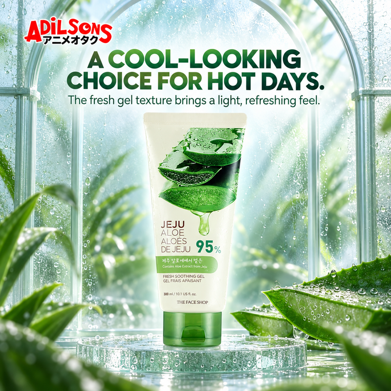 THE FACE SHOP Jeju Aloe Fresh Soothing Gel tube creative 9: A COOL-LOOKING CHOICE FOR HOT DAYS.
