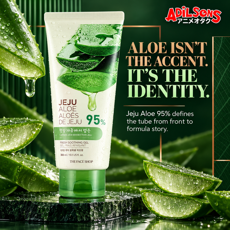 THE FACE SHOP Jeju Aloe Fresh Soothing Gel tube creative 12: ALOE ISN'T THE ACCENT. IT'S THE IDENTITY.