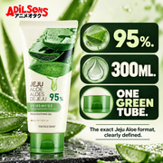 THE FACE SHOP Jeju Aloe Fresh Soothing Gel tube creative 18: 95%. 300ML. ONE GREEN TUBE.