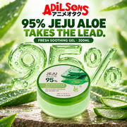 The Face Shop Jeju Aloe Fresh Soothing Gel 300ml round-tub creative: 95% Jeju Aloe identity.