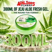 The Face Shop Jeju Aloe Fresh Soothing Gel 300ml round-tub creative: 300ml volume.