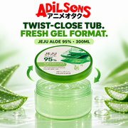 The Face Shop Jeju Aloe Fresh Soothing Gel 300ml round-tub creative: twist-close construction.