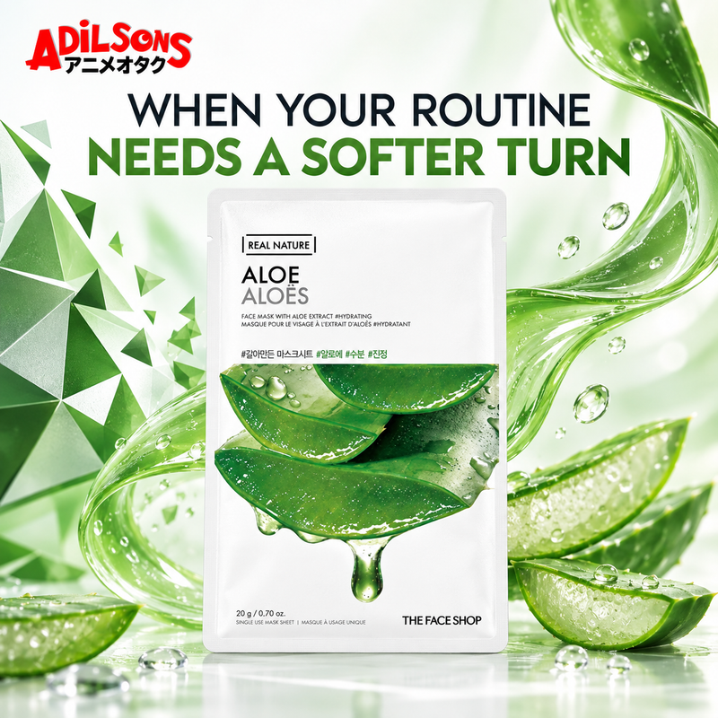 Adilsons creative for The Face Shop Real Nature Aloe mask — WHEN YOUR ROUTINE NEEDS A SOFTER TURN