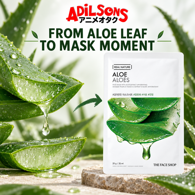 Adilsons creative for The Face Shop Real Nature Aloe mask — FROM ALOE LEAF TO MASK MOMENT