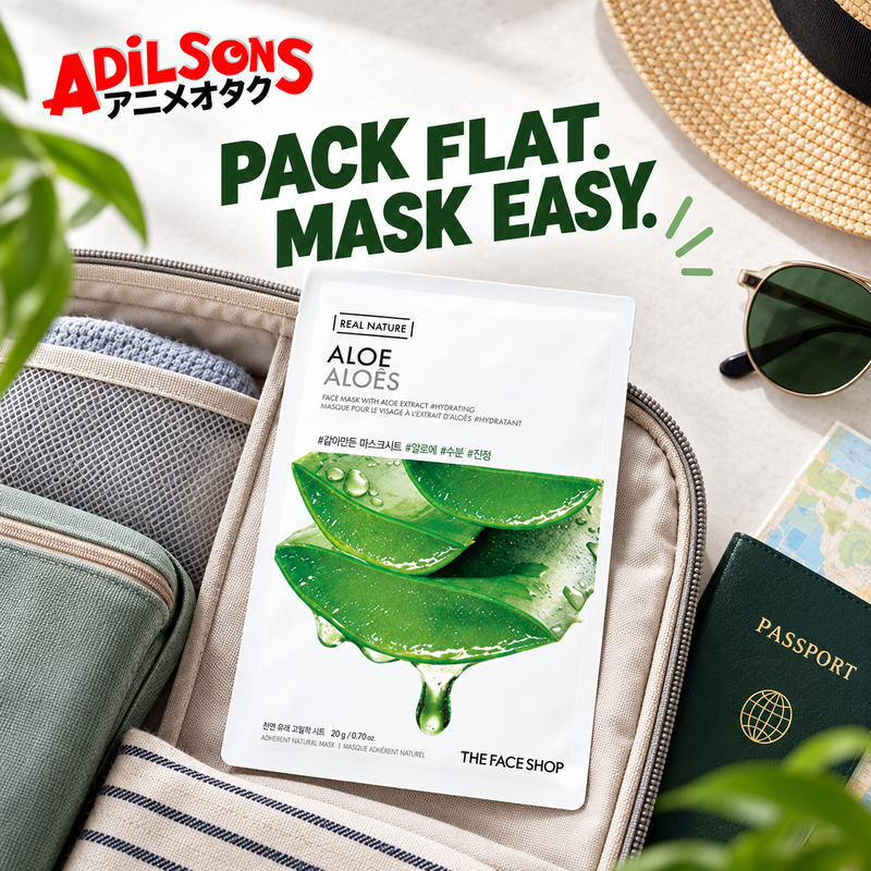 Adilsons creative for The Face Shop Real Nature Aloe mask — PACK FLAT. MASK EASY.