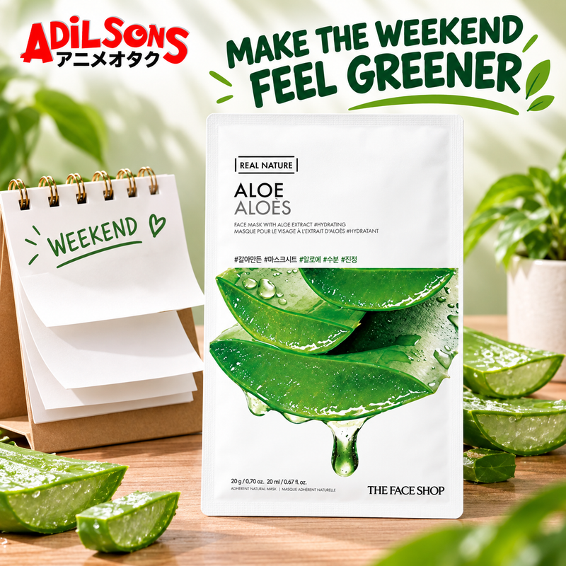 Adilsons creative for The Face Shop Real Nature Aloe mask — MAKE THE WEEKEND FEEL GREENER